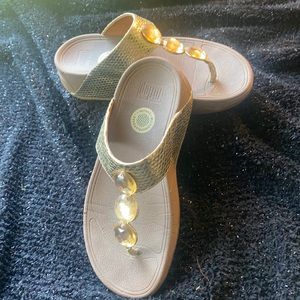 Gold FitFlop sandals, size 5 (36).  Like new